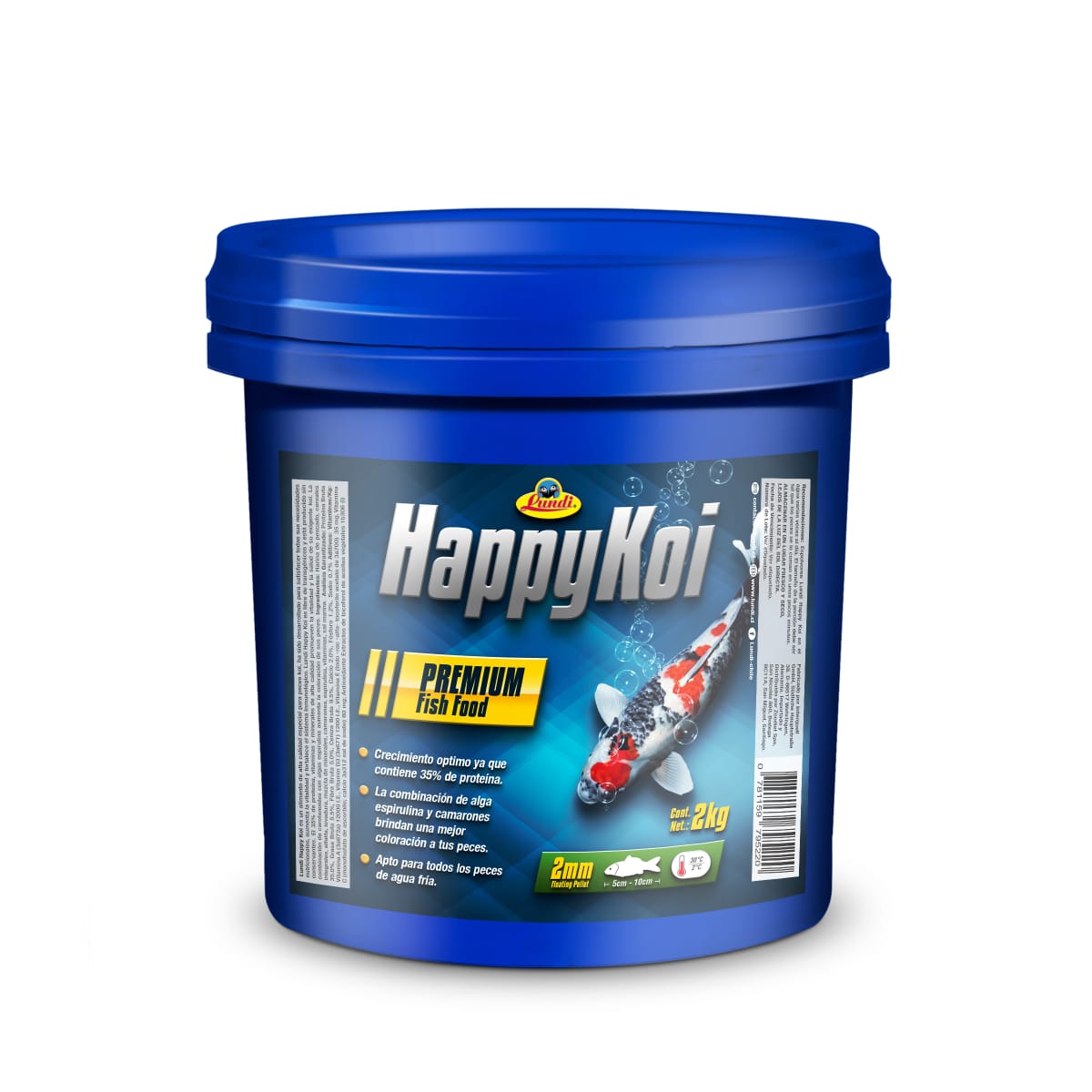 ALIMENTO PARA PECES KOI HAPPY KOI 2 KG 2MM