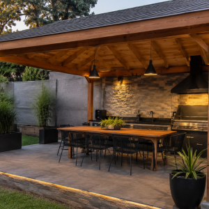 COBERTIZO PINO OREGON/O FINGUER LAMINADO