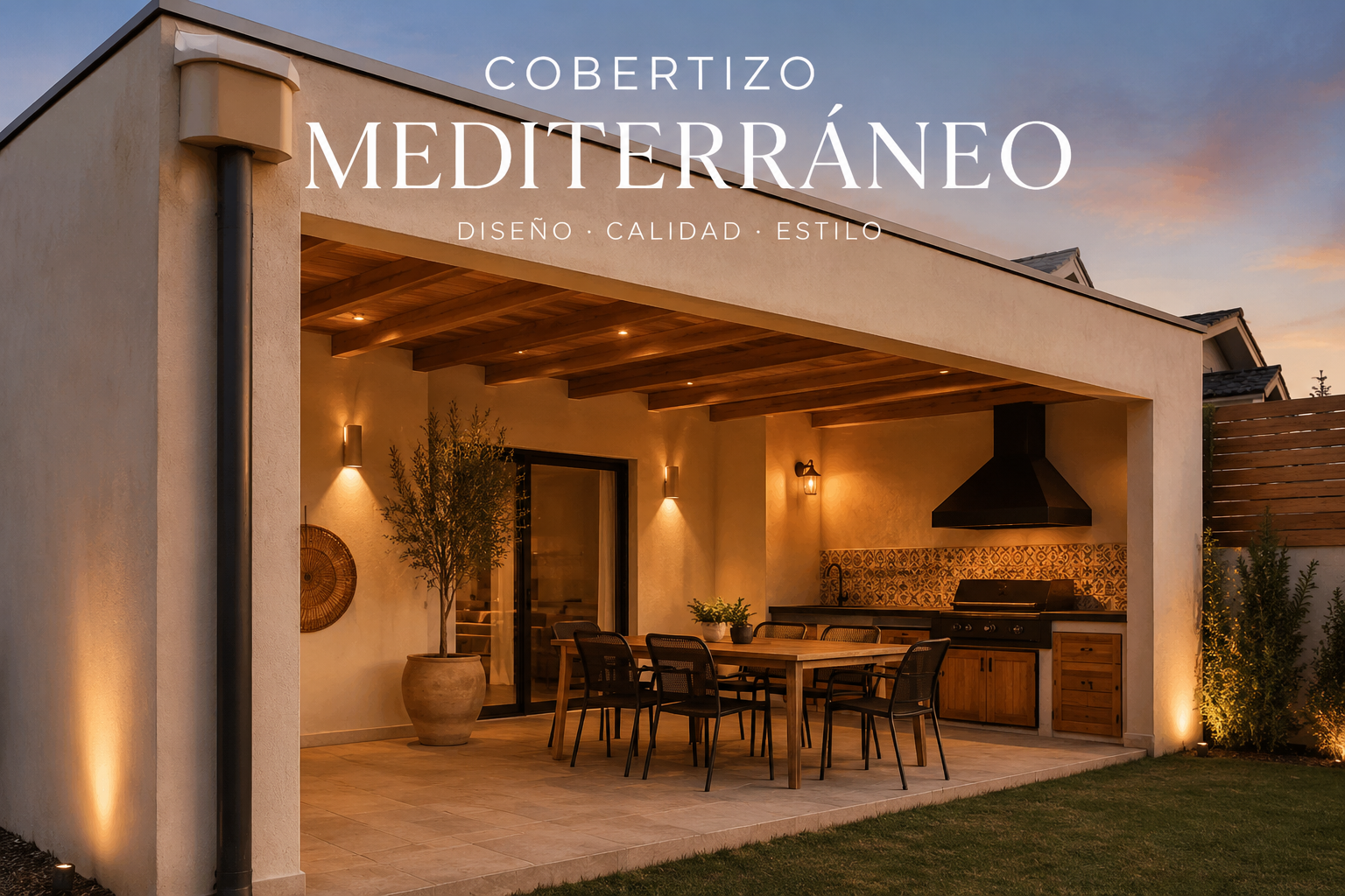 COBERTIZO ESTILO MEDITERRANEO